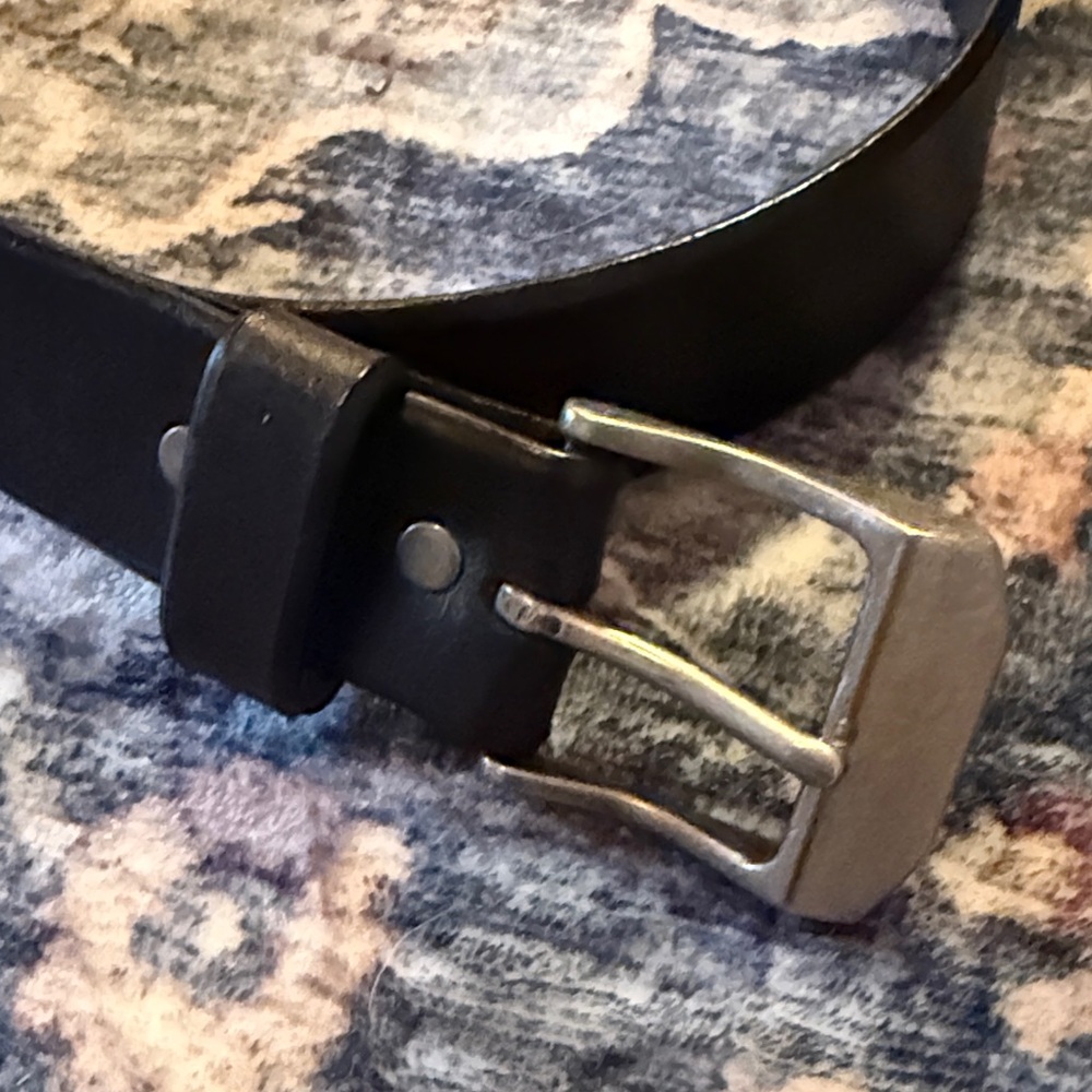 Men's Black Leather Belt🩳